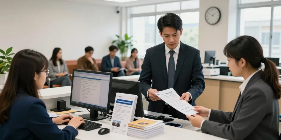 Get your government document from rtps 4 at a busy service office with staff assisting citizens