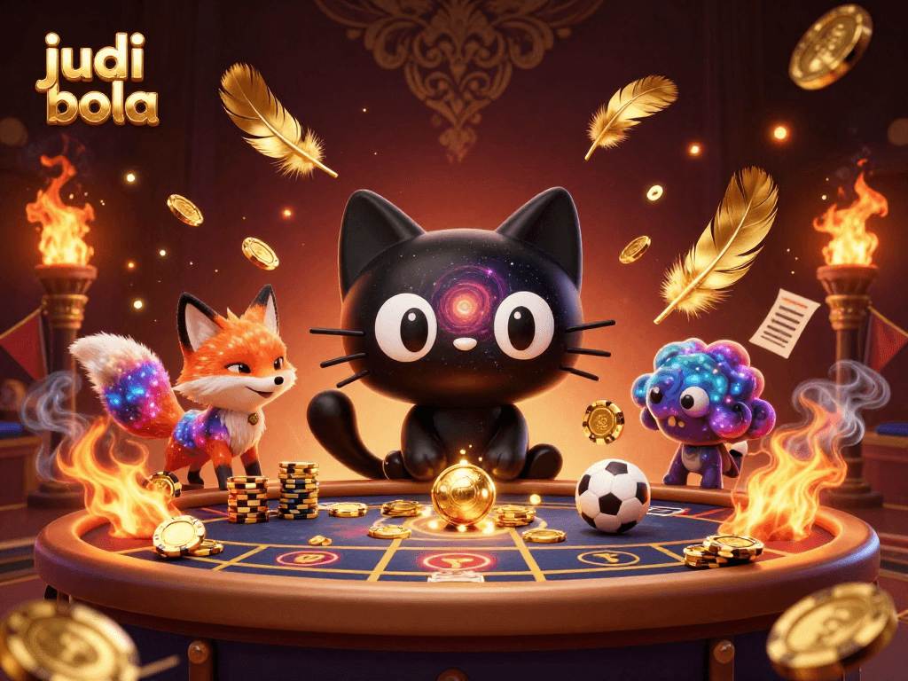 Engage in judi bola with a cosmic betting atmosphere, featuring dynamic characters and vibrant game elements.