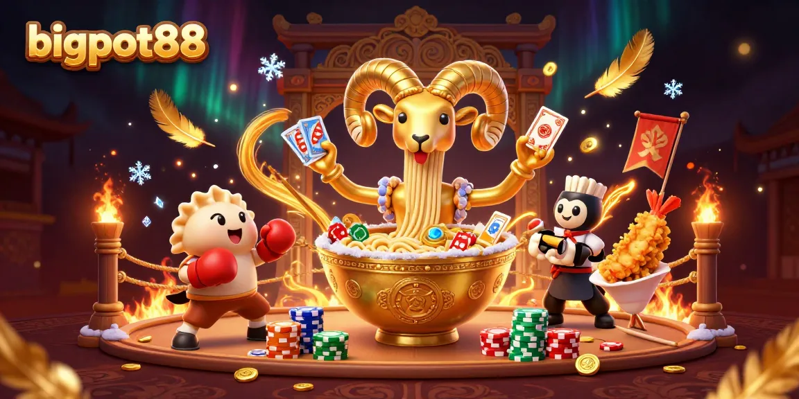 Experience thrilling gaming at bigpot88 with a vibrant illustration showcasing competitive elements and fun.
