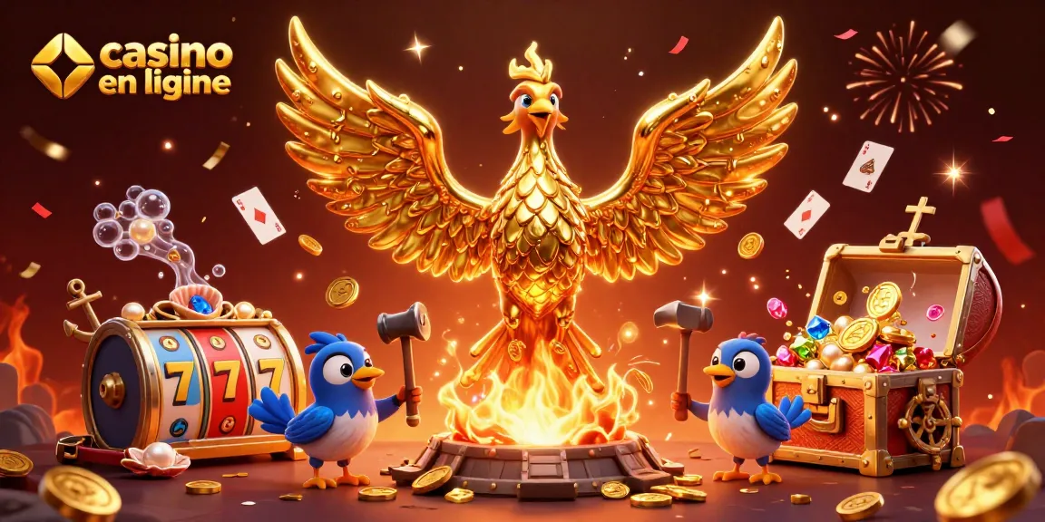 Profitez de l'excitation des jeux de casino en ligne avec une scène vibrante et riche en jeux d'argent.