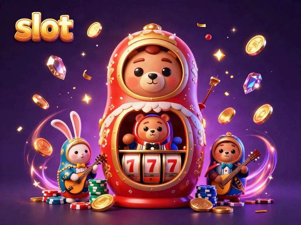 Menangkan jackpot di slot dengan simbol keberuntungan dalam ilustrasi kasino yang memukau.