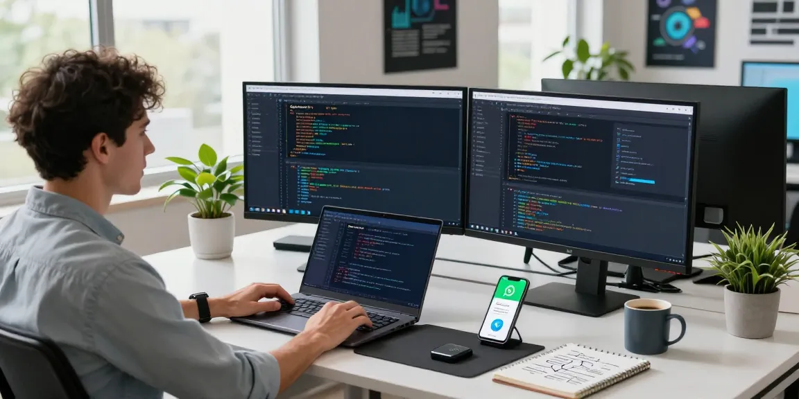 OpenClaw AI developer workspace with coding setup and messaging apps