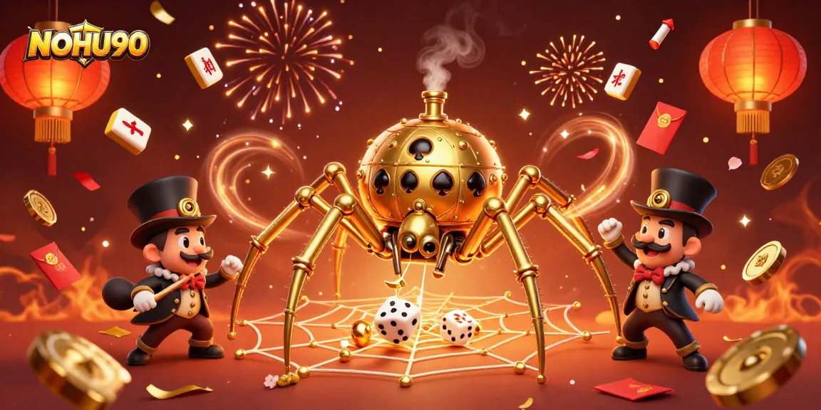 Engage with NOHU90's thrilling 3D casino experience with vibrant elements and captivating characters.