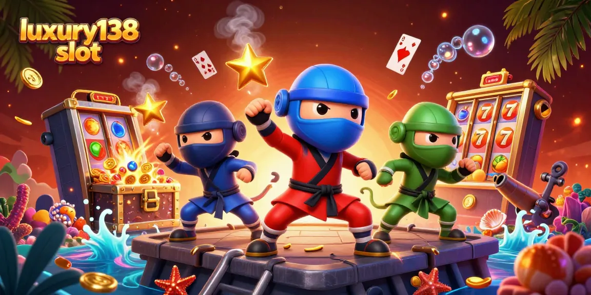 Experience the luxury138 slot excitement with vibrant characters and dynamic casino elements.