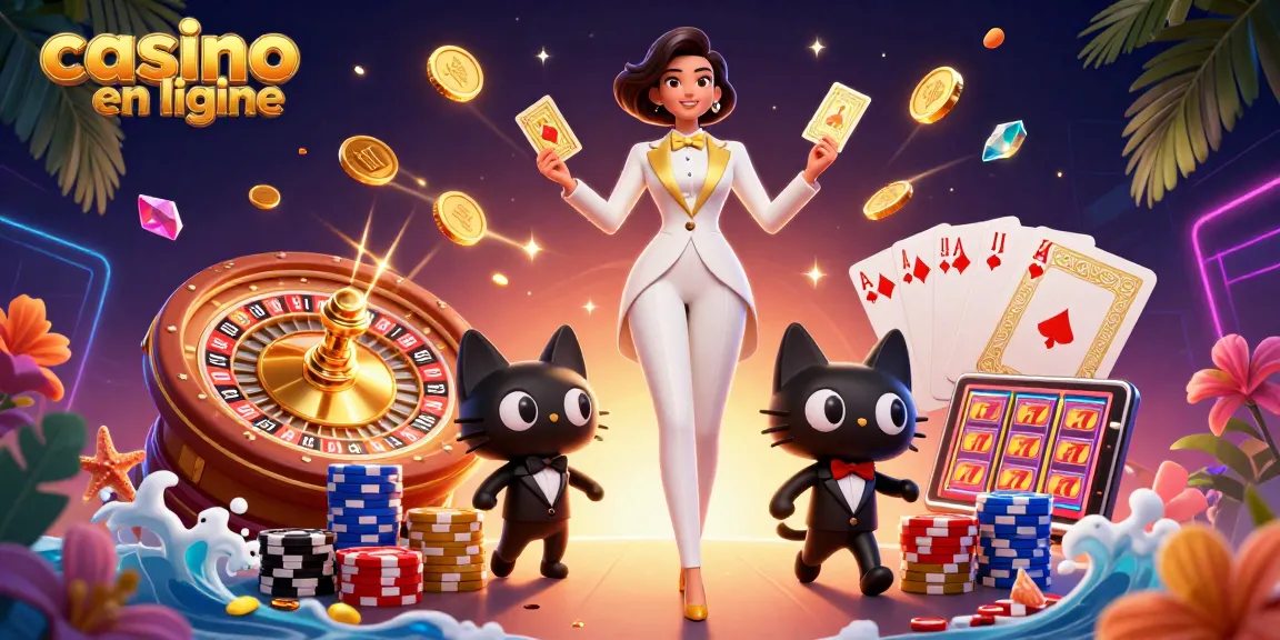 Vivez l'excitation du casino en ligne avec une femme glamour mélangeant des cartes et des pièces d'or.