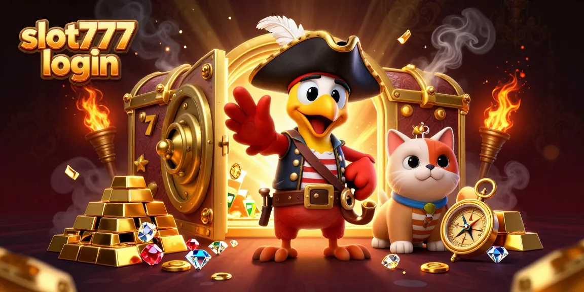 Engage with slot777 login for exciting casino adventures featuring vibrant characters and golden treasures.