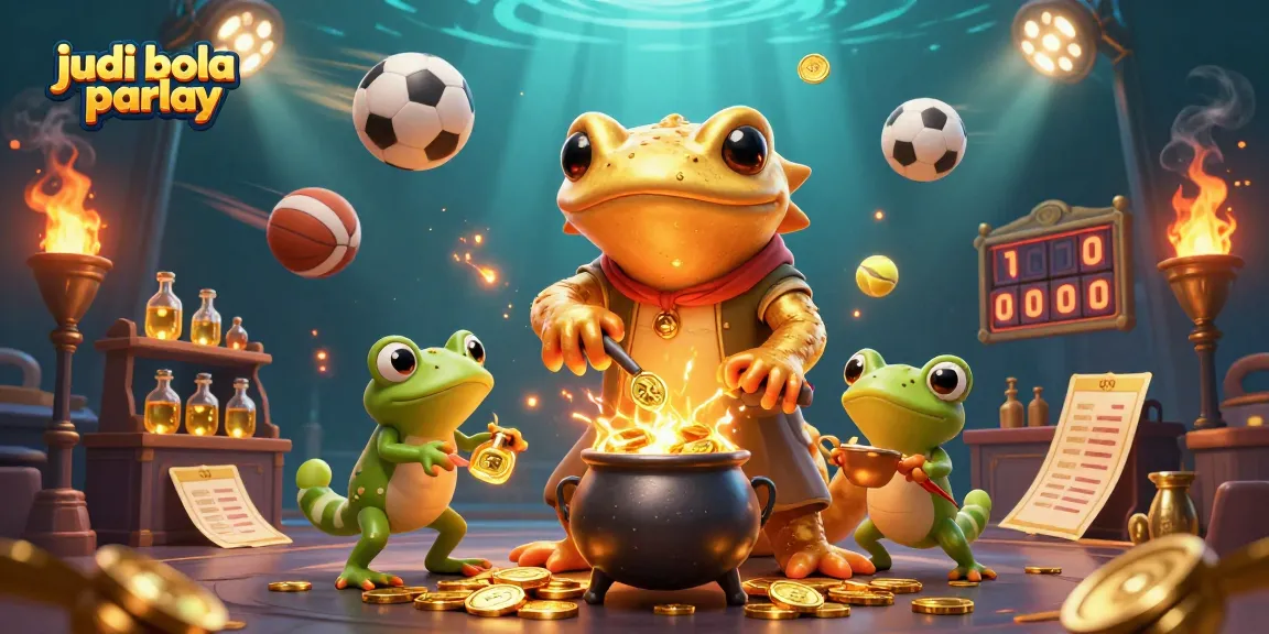 Engage with judi bola parlay as the golden salamander alchemist creates gold while sports elements rise dynamically.