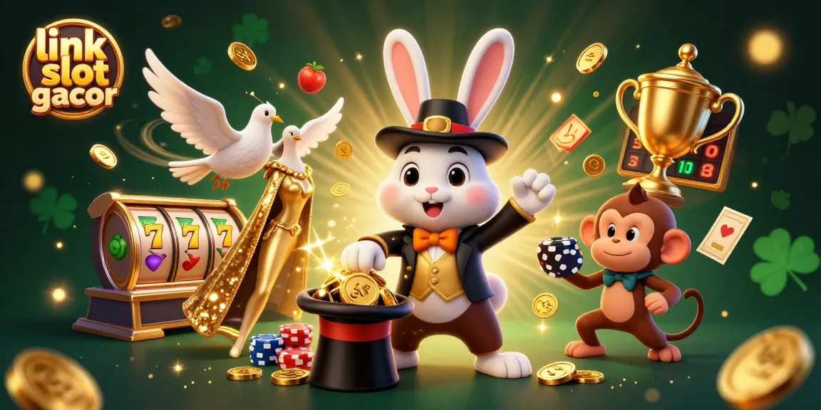 Engage with the thrilling link slot gacor experience amidst 3D casino characters and vibrant game elements.