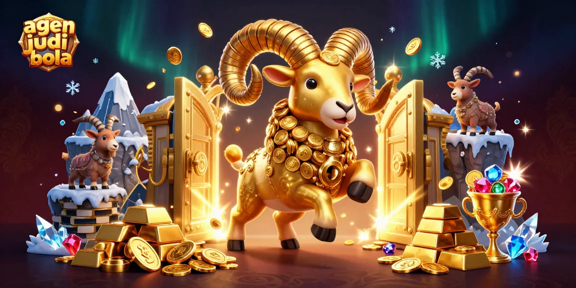 Experience thrilling action with agen judi bola as a golden ram charges into an enchanted treasure scene.