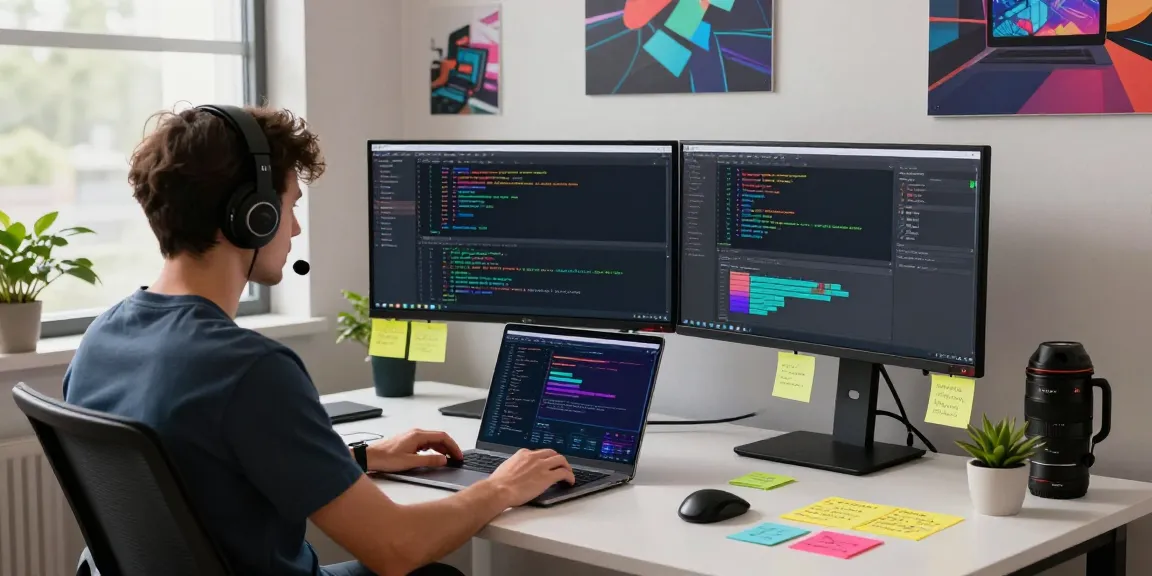 Developer coding in a modern workspace focused on openclaw skill integration on multiple monitors, vibrant and energetic environment.
