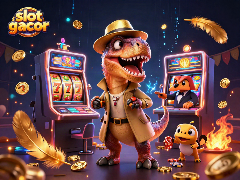 Spin the reels with slot gacor where velociraptor counters earn their chips in a vibrant casino.