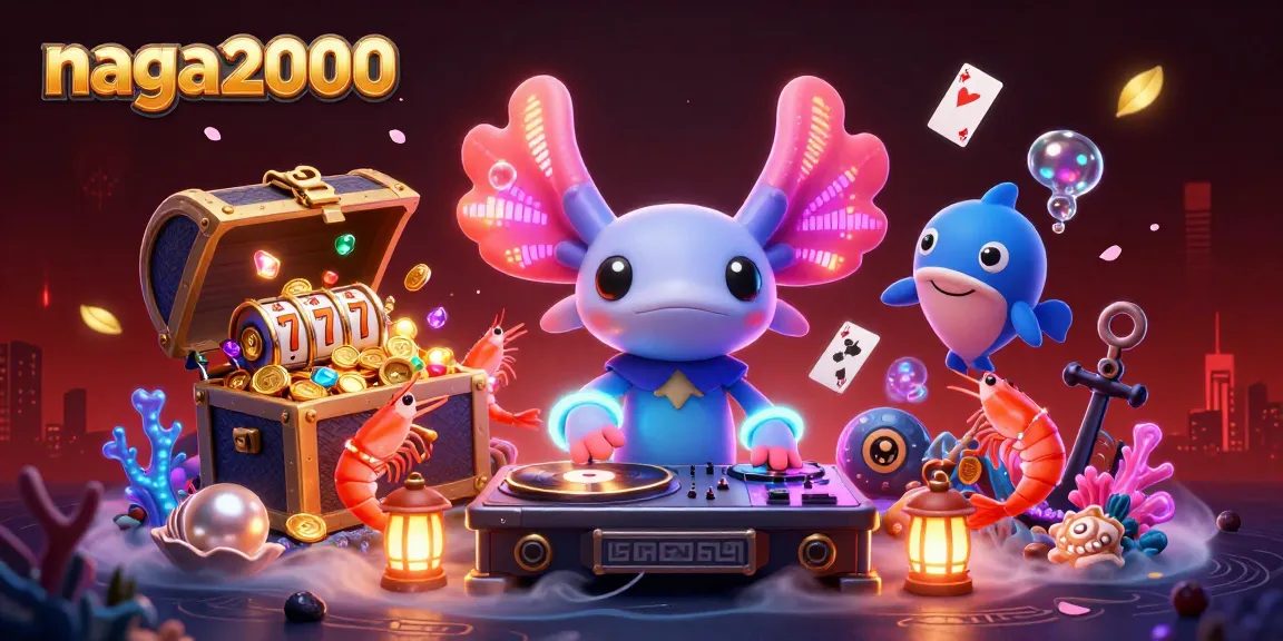 Permainan slot naga2000 semakin seru dengan DJ axolotl neon yang beraksi di bawah laut.