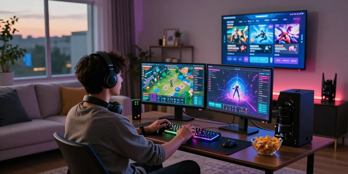 Engaging pakde4d gaming scene with a vibrant digital setup enriching the gaming experience.