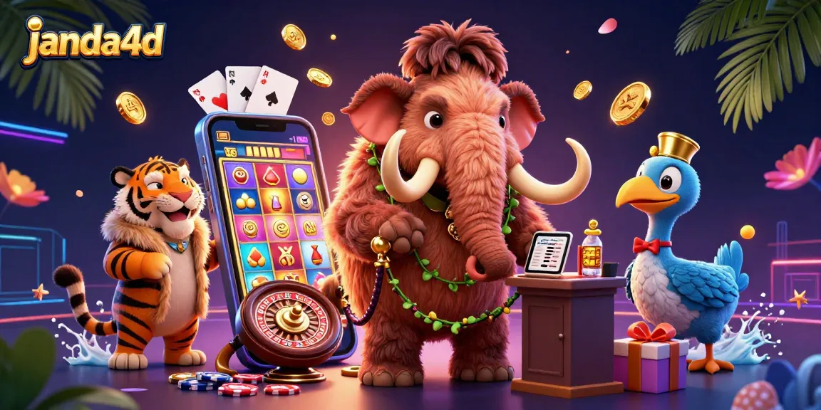 janda4d mengajak pemain merasakan keseruan permainan slot dengan ilustrasi kasino yang berwarna-warni.