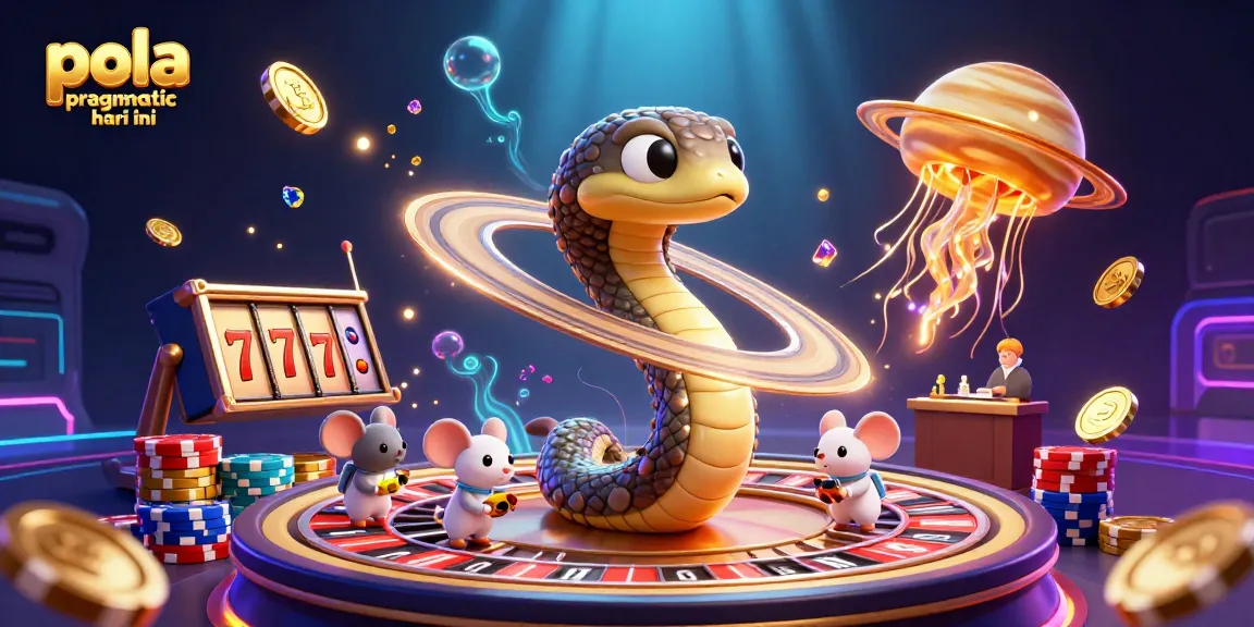 Bet on pola pragmatic hari ini as the Saturn ring snake and astronaut mice engage in a cosmic casino.