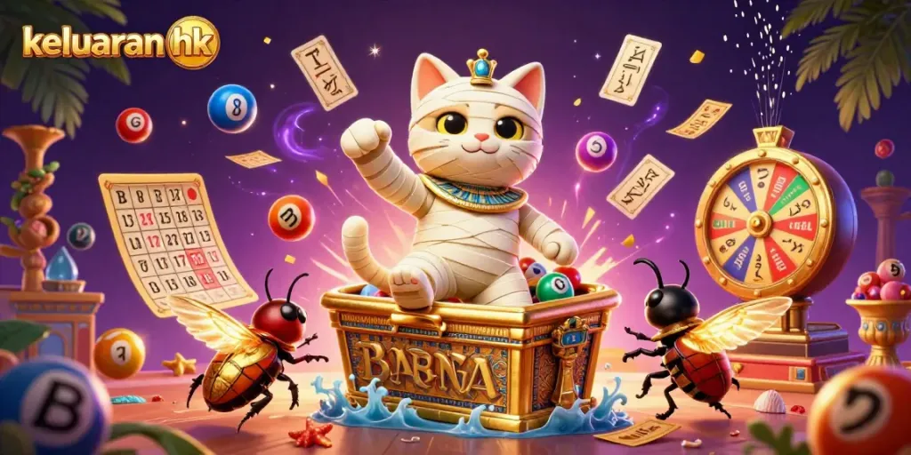 Gulirkan angka menarik dalam keluaran hk dengan kartun kucing mummy yang spektakuler di kasino bertema lotere.