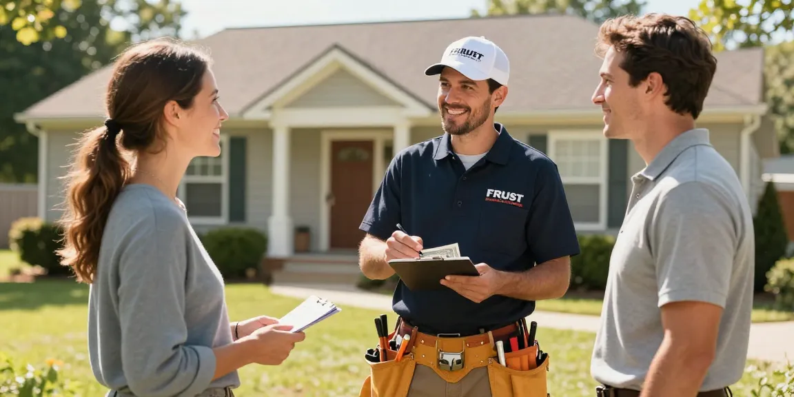 Cash offer for house Johnson City TN from a trusted local contractor discussing with homeowner.