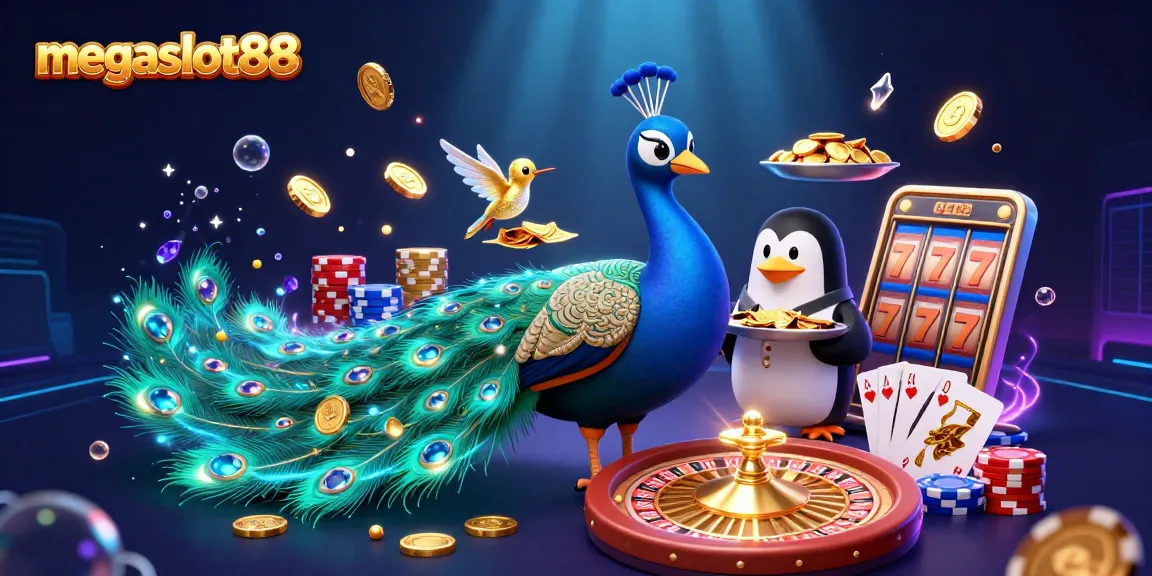 Experience the thrill of megaslot88 with vibrant golden chips and exciting jackpot slots.