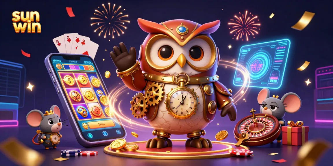 Experience thrilling gaming at sun win with enchanting 3D characters and vibrant casino elements.