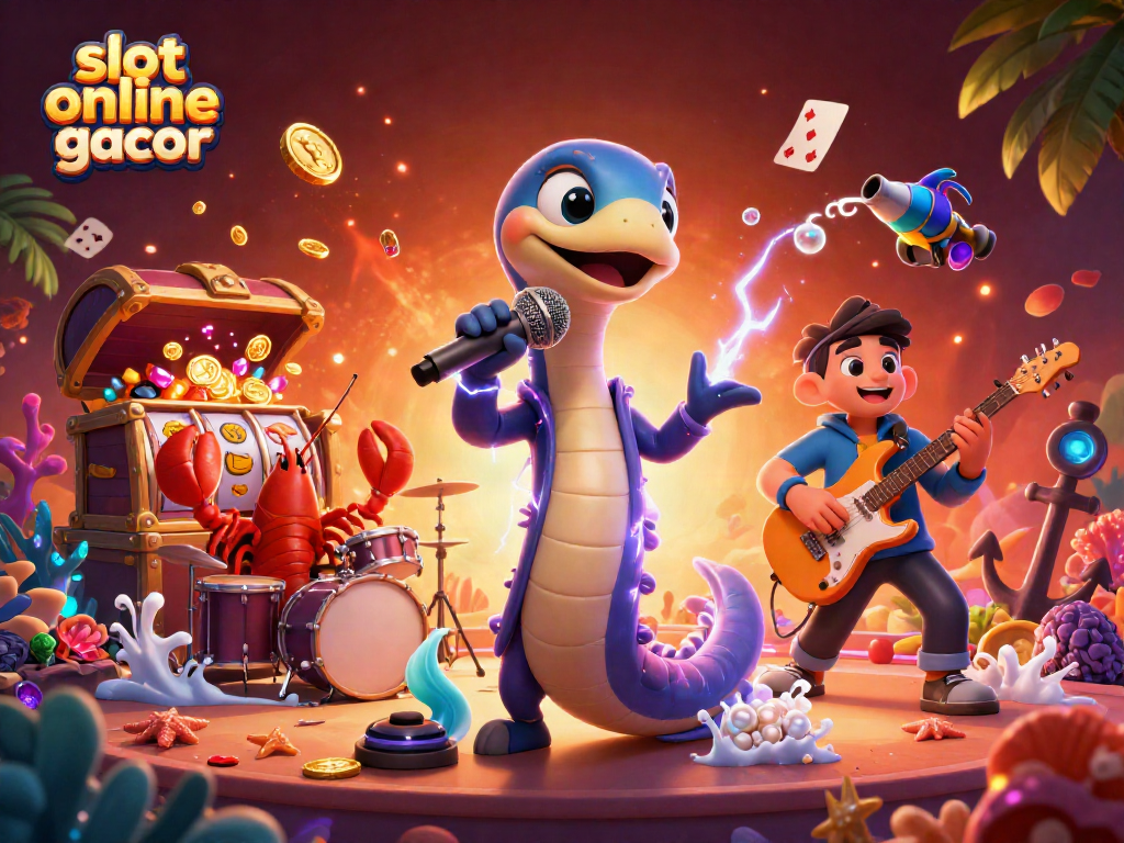 Engage with exciting slot online gacor action in a vibrant underwater casino scene.