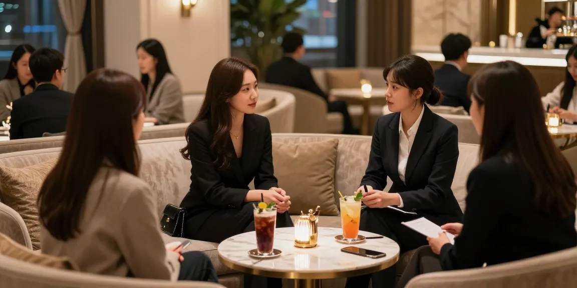 강남블랜딩쩜오의 고급스러운 인테리어와 개인 맞춤형 서비스로 분위기가 조성된 사교 공간