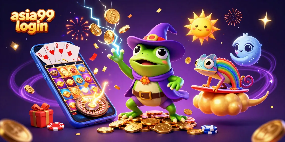 Experience the thrill of gambling with asia99 login and dynamic gaming elements in a vibrant scene.