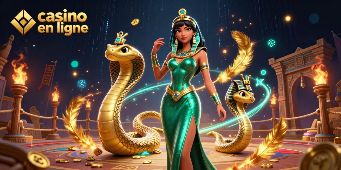 Expérience engageante dans un casino en ligne vibrant avec une scène glamour présentant des personnages dynamiques et des éléments dorés.