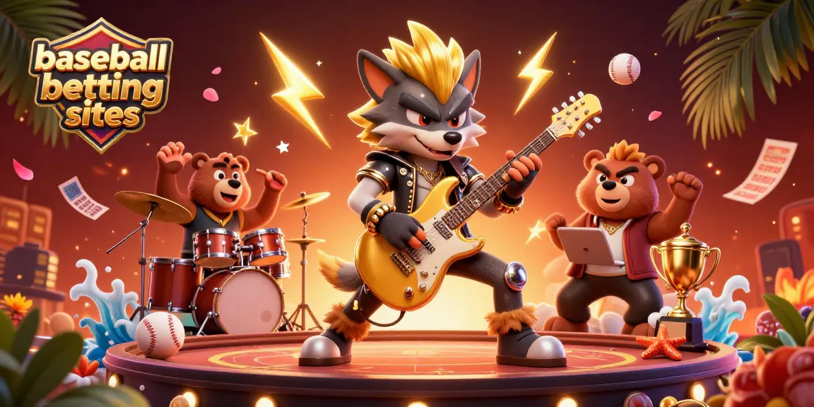Experience thrilling action at baseball betting sites with a dynamic scene featuring animated characters.