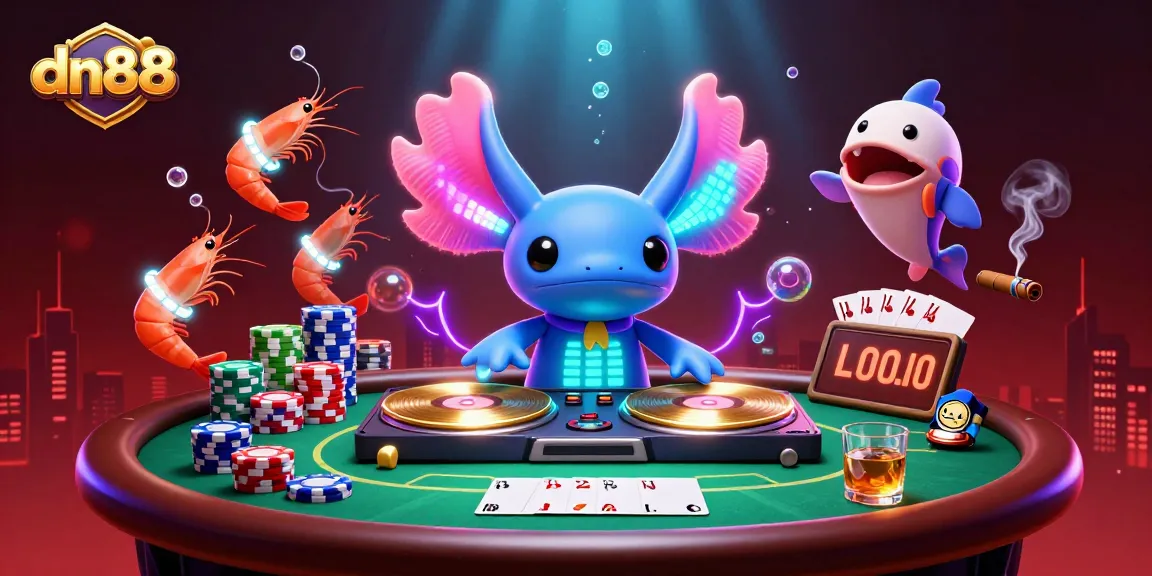 Engage in thrilling play at dn88 with vibrant underwater casino atmosphere featuring unique characters and elements.
