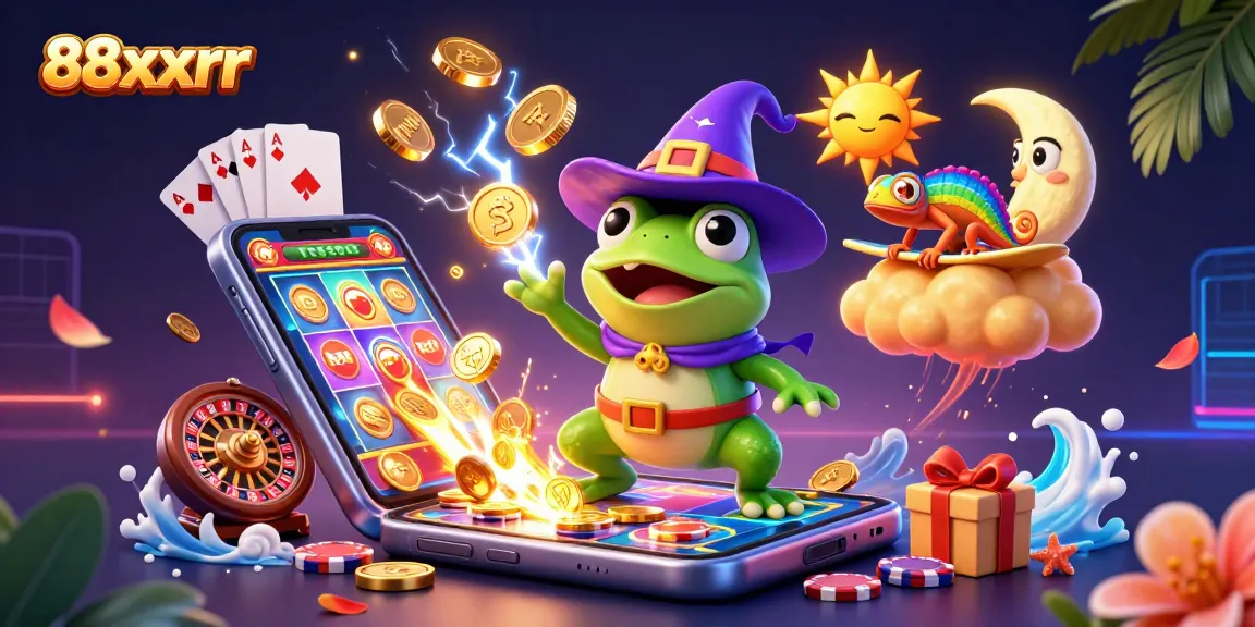 Experience winning spins and jackpots with 88xxrr in this vibrant casino scene filled with action.