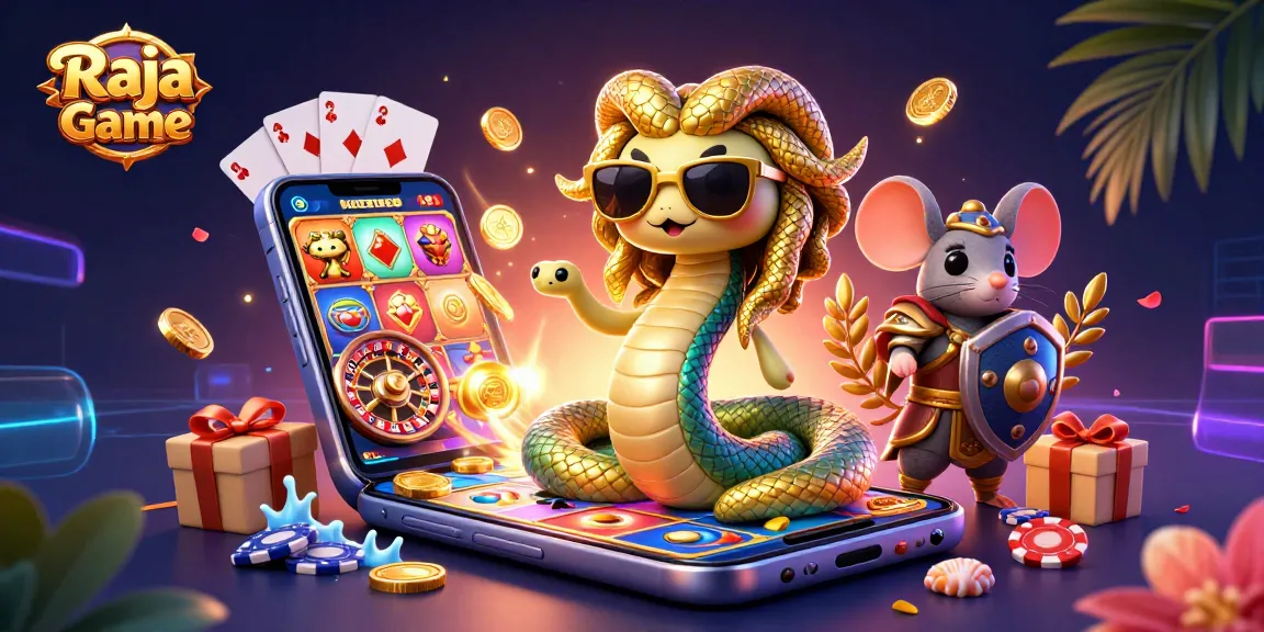 Engage with Raja Game through vibrant slot gameplay, energetic characters, and rich casino elements.